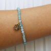 Aquamarine small rounded bracelet