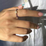 Amethyst beads ring
