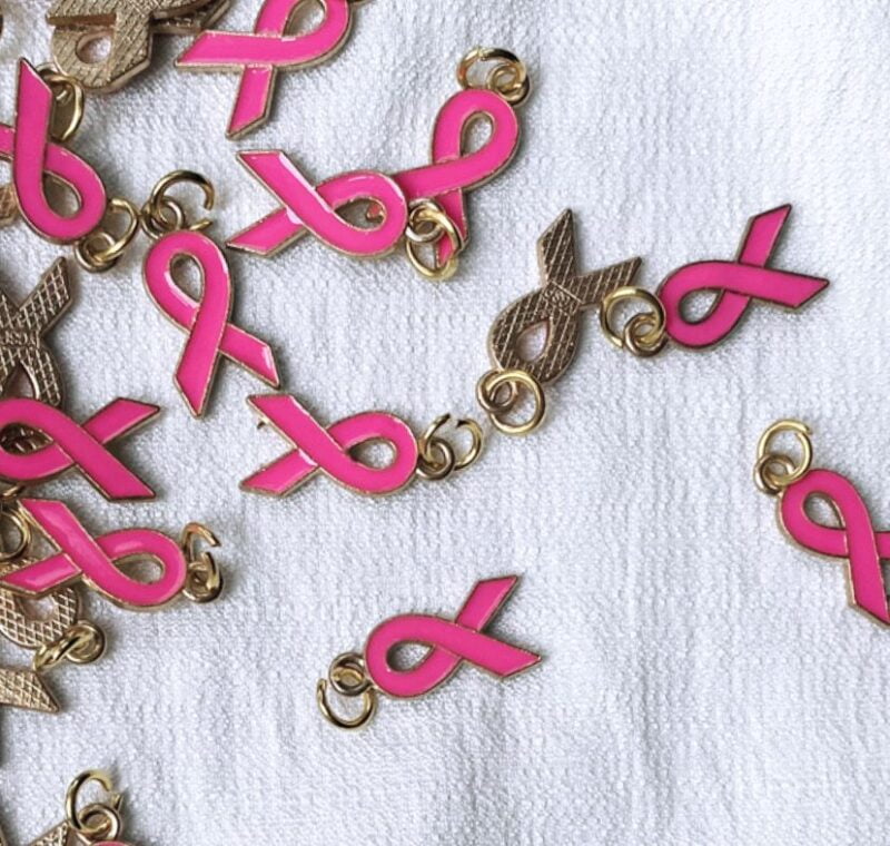 Breast cancer awareness charm